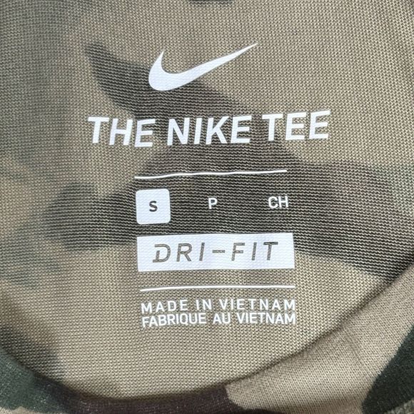 Nike Dri-Fit‎ T-Shirt Mens Small Camo Training Tee CU8519-342 Short Sleeve Crew - Picture 5 of 12